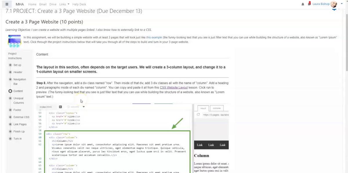 3-Page Website Homework Help