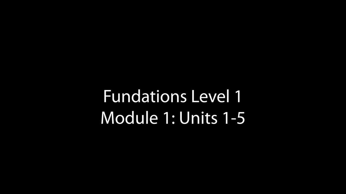 Fundations Level 1 Units 1-5
