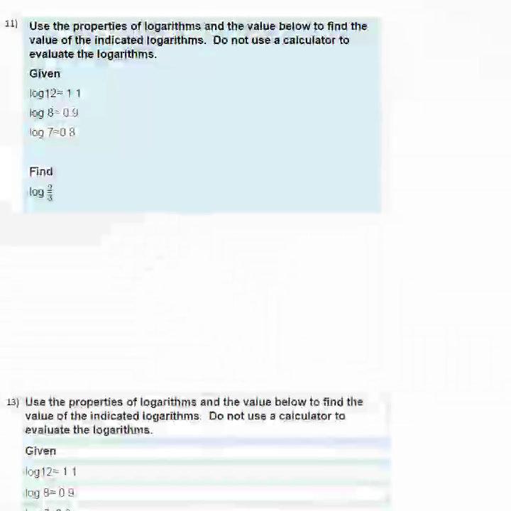 SM III 2.7 Homework Help Video Applying Properties of Logarithms.mp4