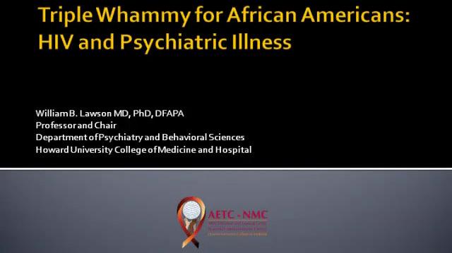 Triple Whammy for African Americans:  HIV and Substance Abuse