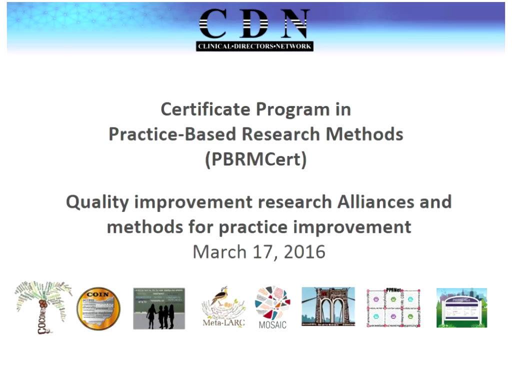 Quality Improvement Research Alliance and Methods for Practice Improvement