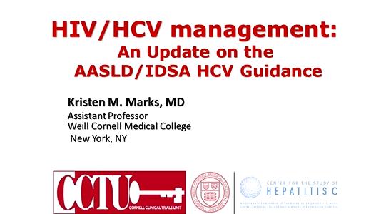 HIV/HCV Management: An Update on the AASLD/IDSA HCV Guidance