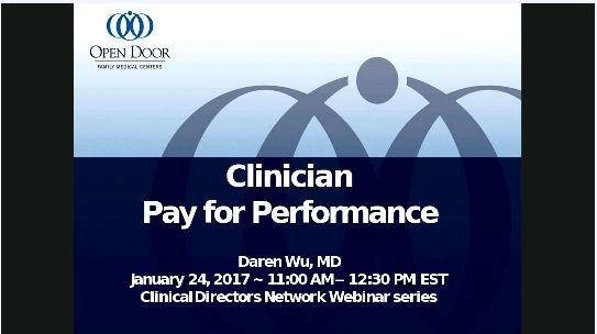 Clinician Pay for Performance