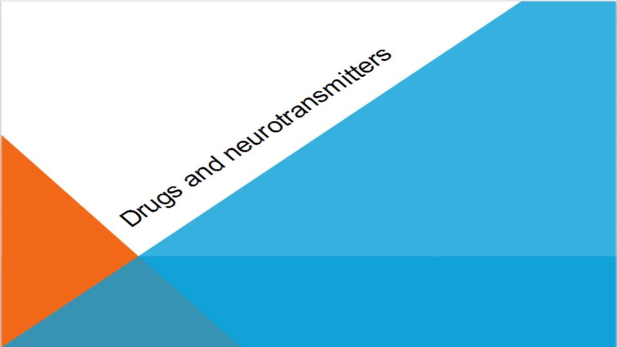 Psych Neurotransmitters and Drugs