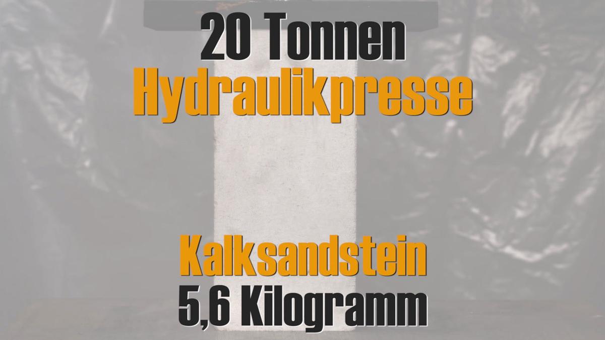 Hydraulikpresse vs. Kalksandstein
