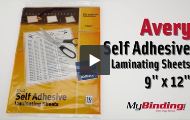 Avery 73601 Self-Adhesive Laminating Sheets 9 x 12 B2G1 4 Sheets 