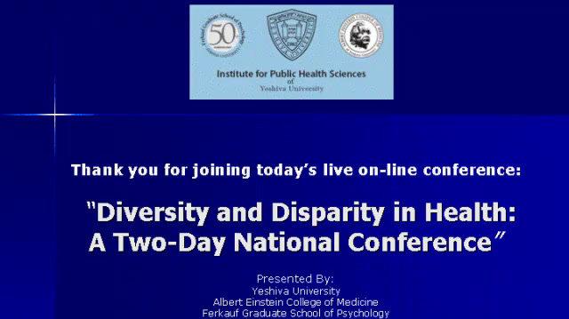 Diversity and Disparity in Health: A 2 Day National Conference