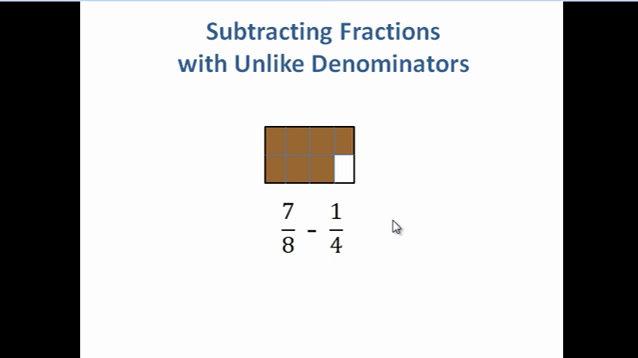 Subtract Fractions with UnLike Denominators.mp4