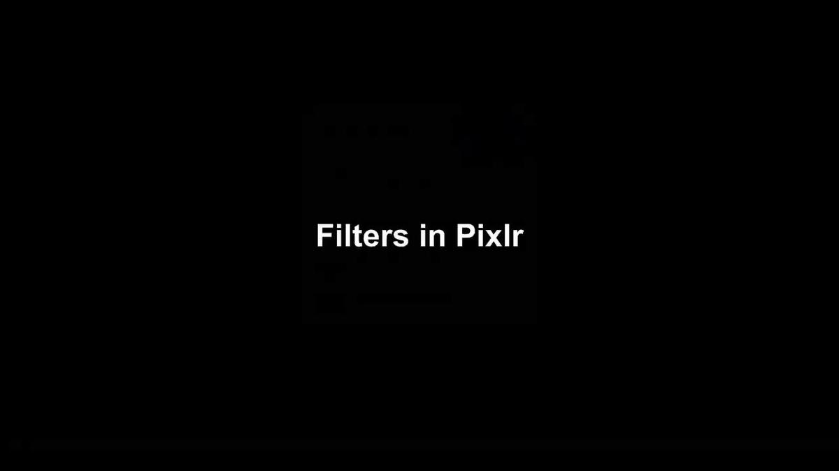 Filters in Pixlr