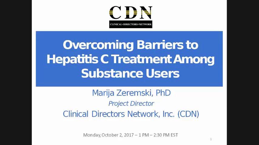Overcoming Barriers to Hepatitis C Treatment Among Substance Users.10.2.mp4