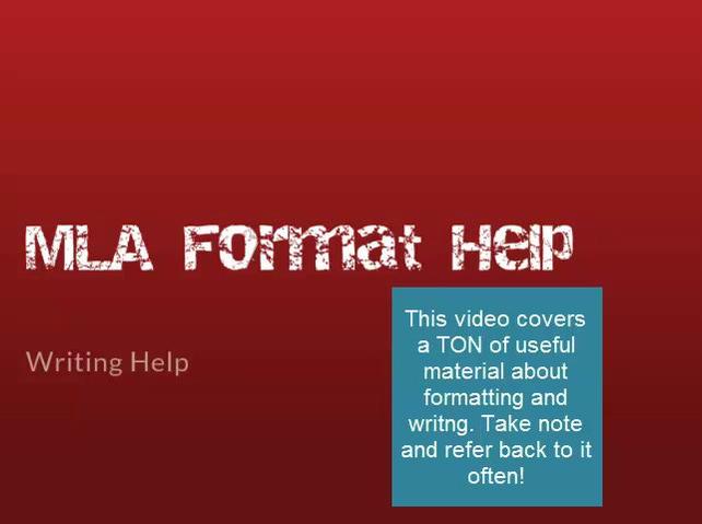 MLA Formatting and Writing Help.mp4