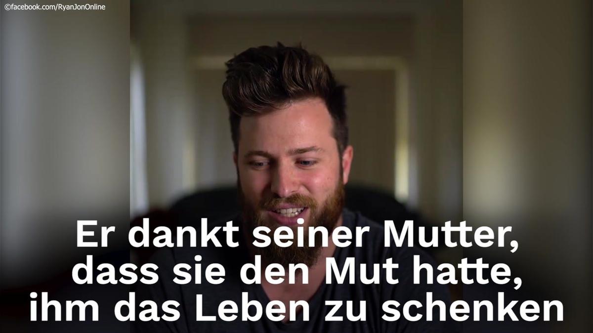 Ryans bewegende Worte an seine unbekannte Mutter