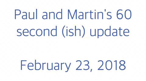 STP 60 second update 23.02.18