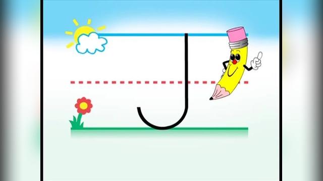mr-pencil-letter j writing.mp4