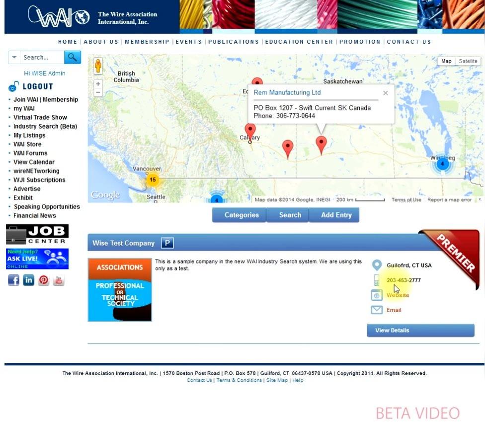 WAI Industry Search BETA Video
