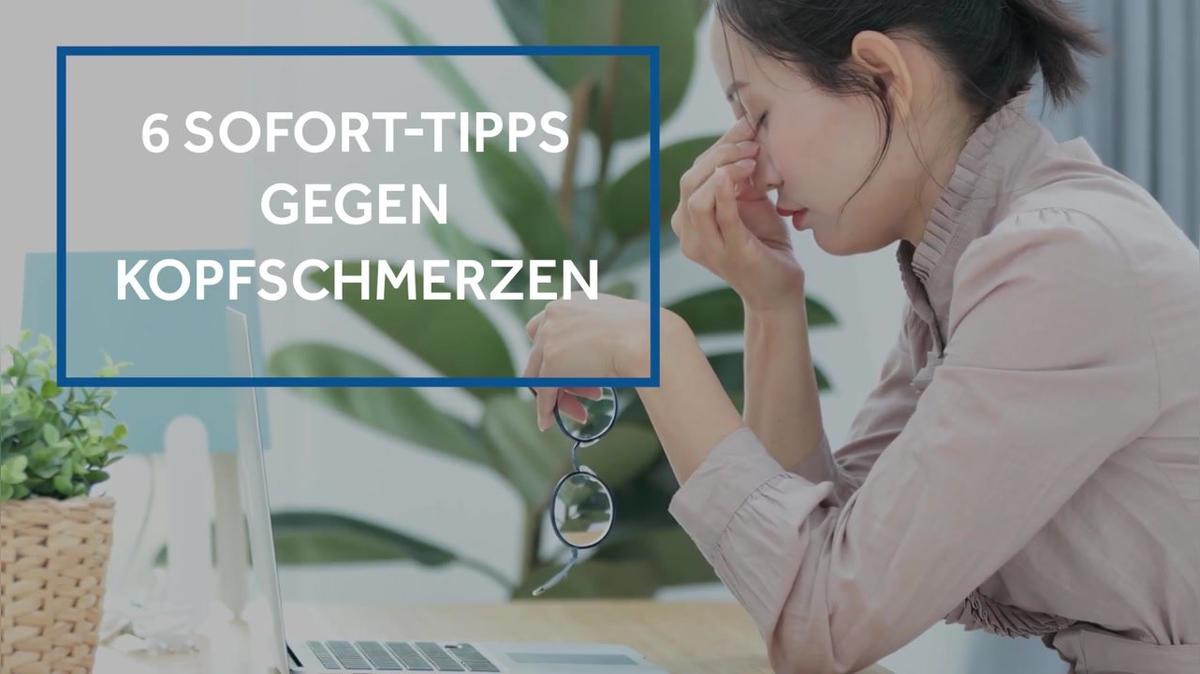 6 Sofort-Tipps gegen Kopfschmerzen