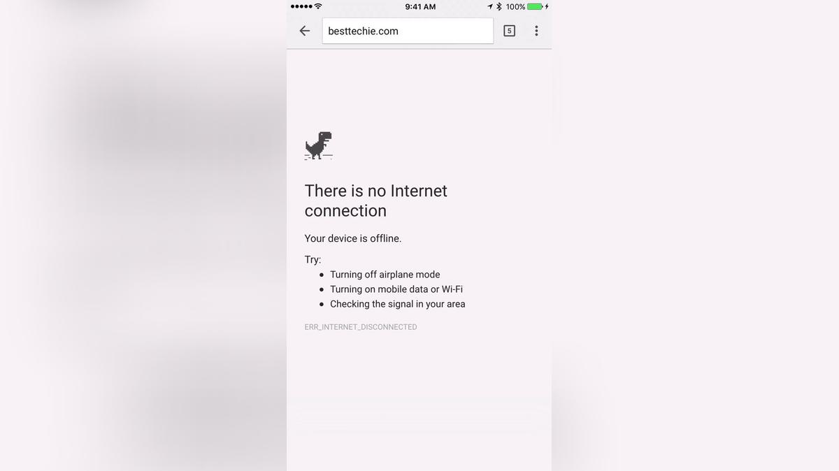 T-Rex Google Chrome Easter Egg