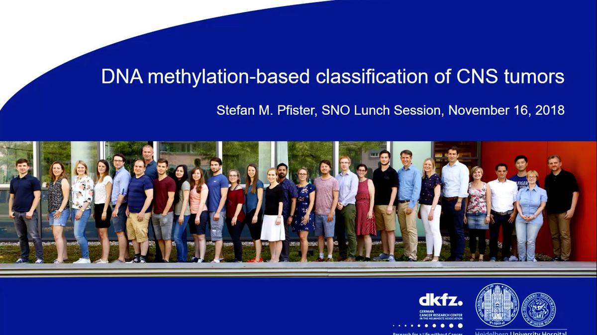DNA methylation-based classification of CNS tumors, Stefan Pfister