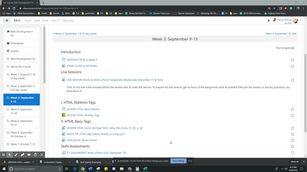 Web Development Kahn Academy Week 3