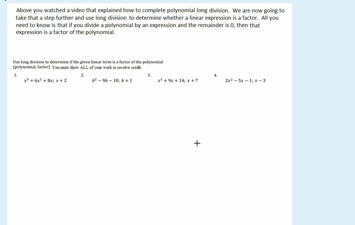 Homework Help Rational Expressions Question 1.mp4