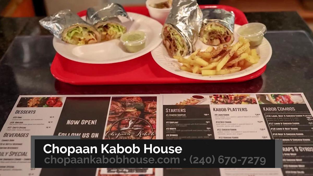 Middle Eastern Cuisine in Silver Spring MD, Chopaan Kabob House