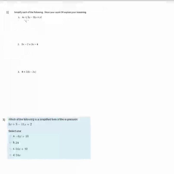Simplifying Expressions Homework Help Video.mp4