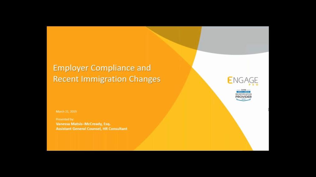 March 2019 HR Webinar - Immigration Law Update