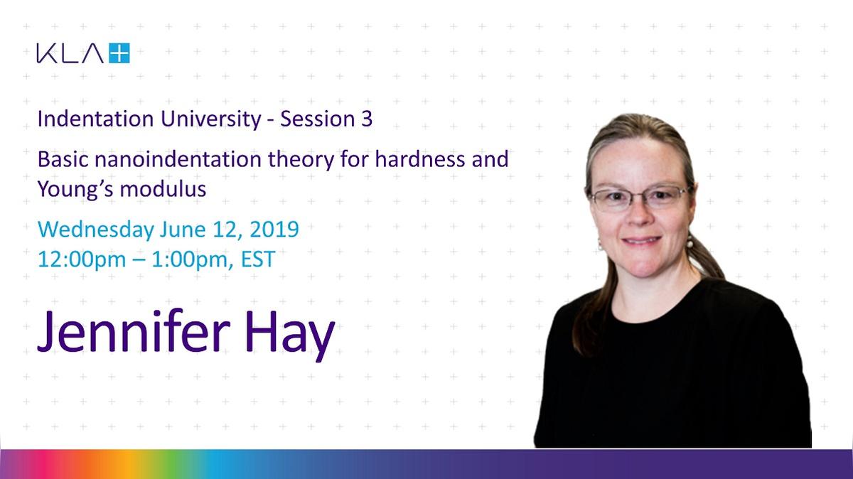 Indentation University Session 3: basic nanoindentation theory