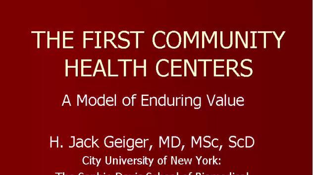 Meet the Author - "The First Community Health Centers: A Model of Enduring Value"