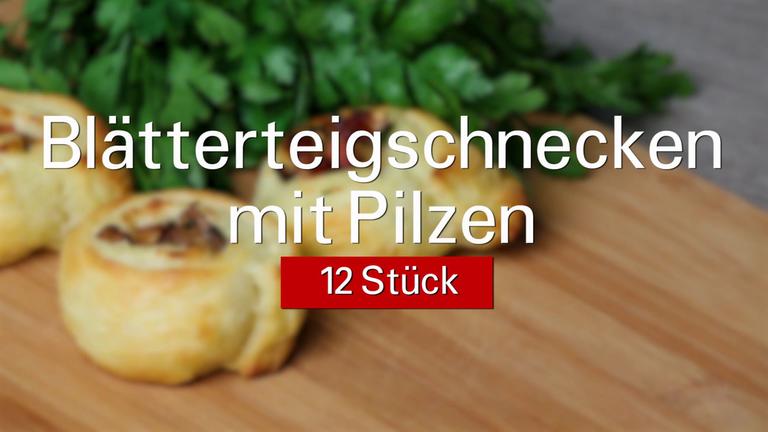 Blätterteigschnecken mit Pilzen