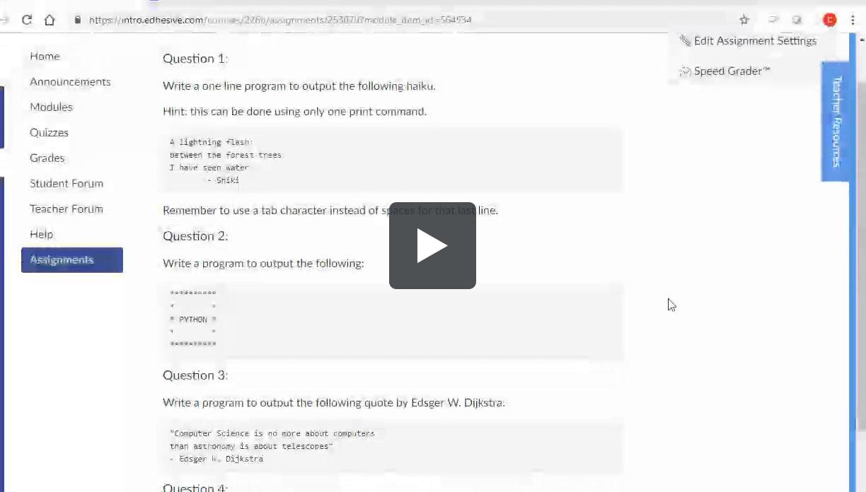Computer Programming 1.6 Code Practice Question 1 Escape Characters ...
