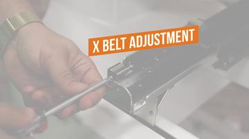 X and Y belt adjustment - EM