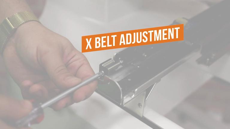 X and Y belt adjustment - EM