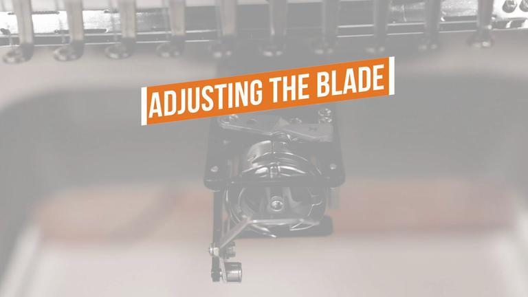 Adjusting the blade - EM