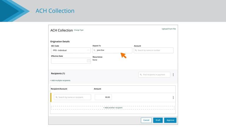 Creating an ACH Collection