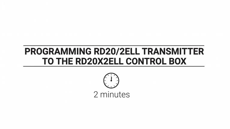 Programming RD20/2ELL Transmitter to the RD20X2ELL control box