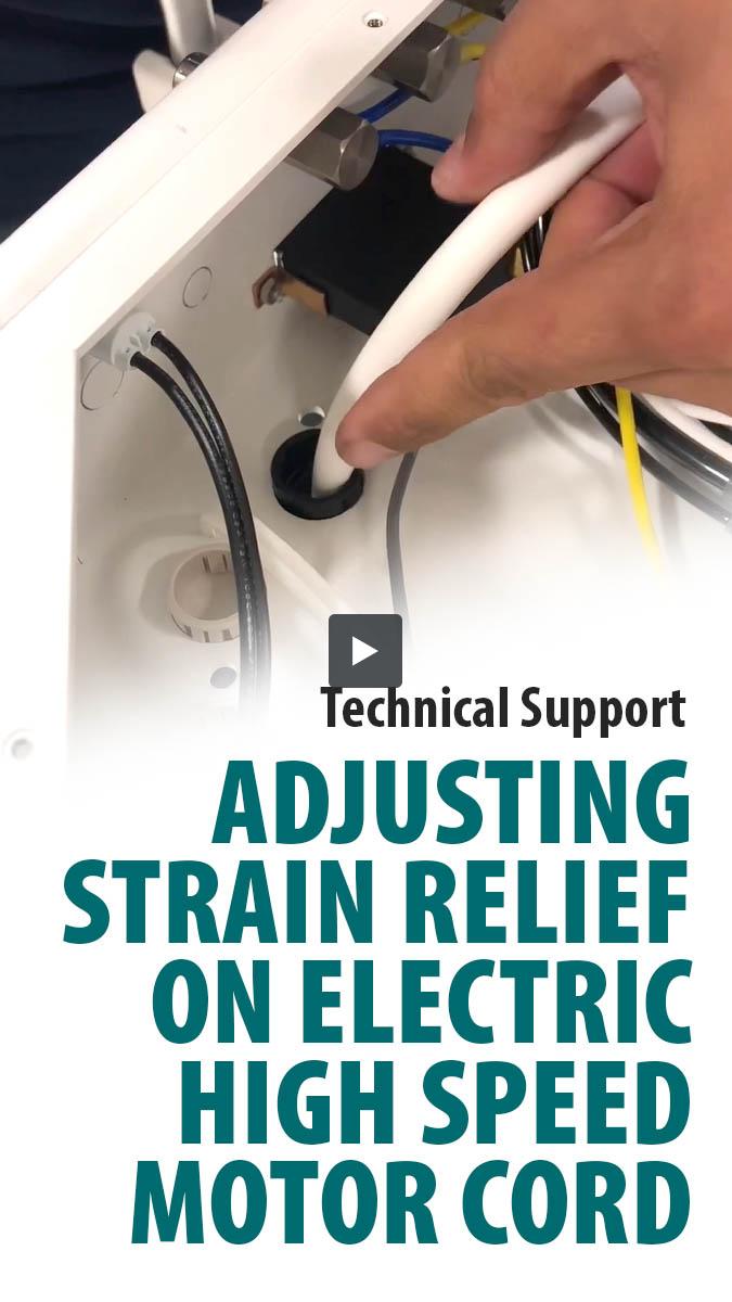 Adjusting Strain Relief on Electric High Speed Motor Cord [66-4020 ...