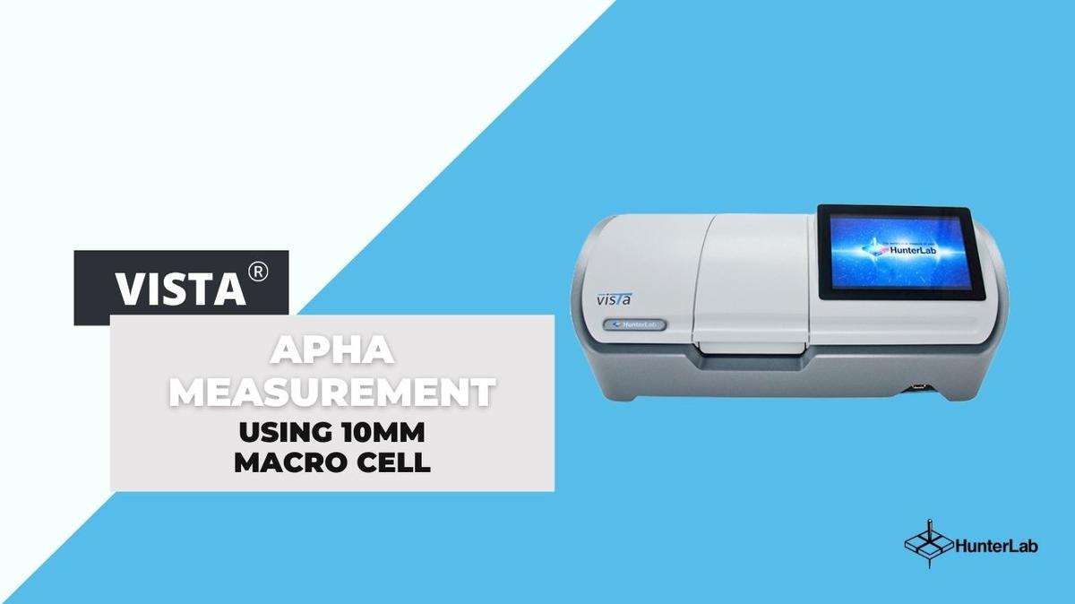 APHA measurement using 10mm Macro cell