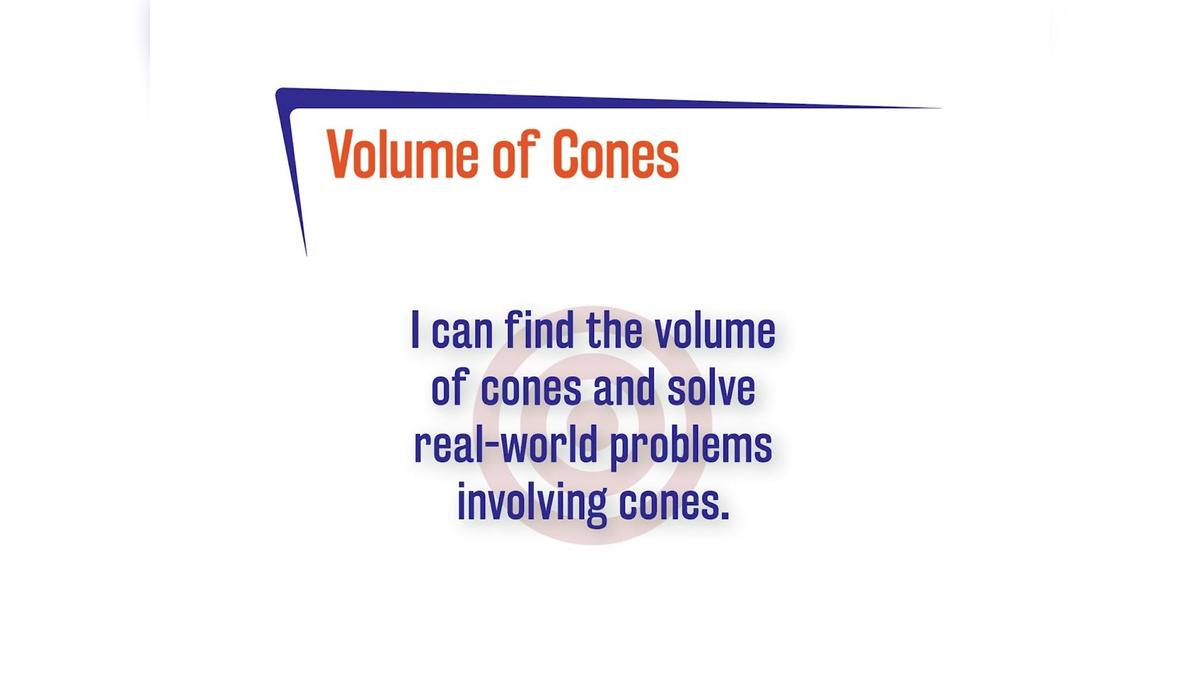 CoreSP 3.9.2 Volume of Cones
