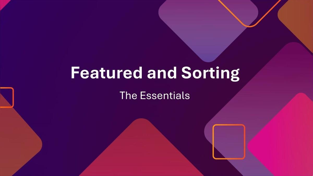 Featured and Sorting