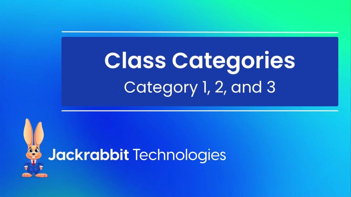 Class Categories - Category 1, 2, and 3