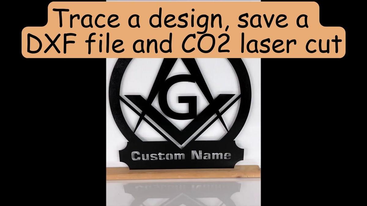 Trace a design, save a  DXF file and CO2 laser cut
