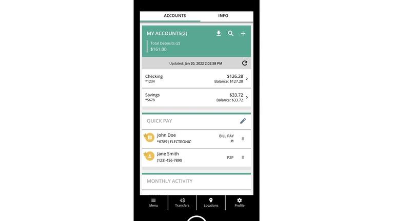 Mobile Banking Interface