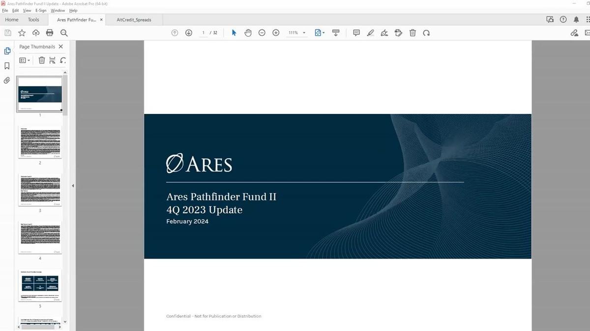 Ares Pathfinder Fund II | 4Q 2023 Update Call