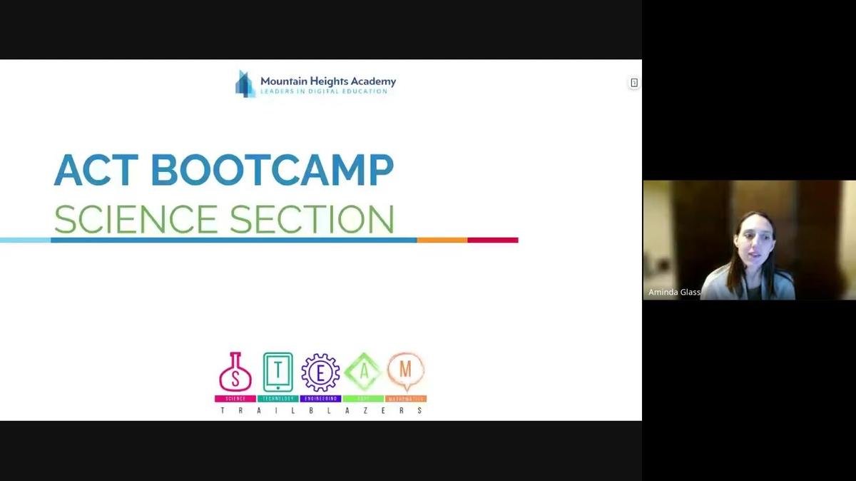 ACT Bootcamp Science Session Spring 2024