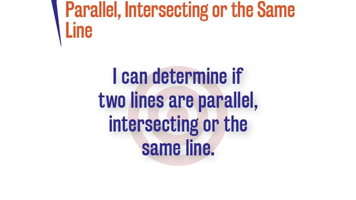 ORSP 3.5.1 Parallel, Intersecting or the Same Line