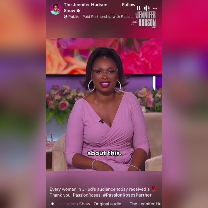 PassionRoses - Mother&#39;s Day - Jennifer Hudson Show - FB - 5.10.24