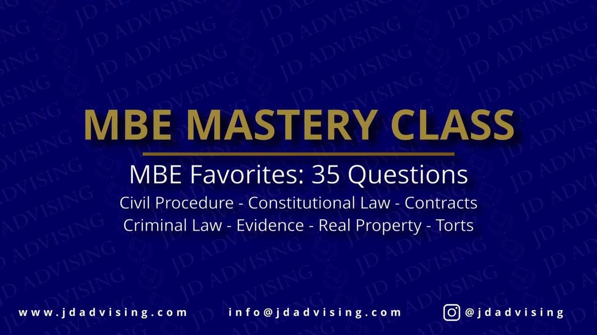 MBE Mastery Class