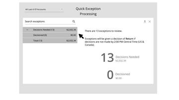 Exceptions Processing