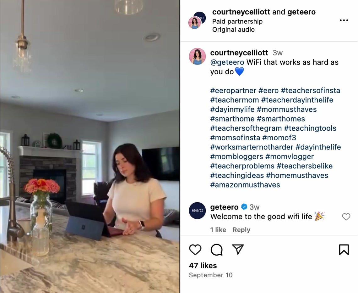 eero X Courtney Elliott IG Reel